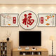 TV background wall decoration with blessing character atmosphere arrangement