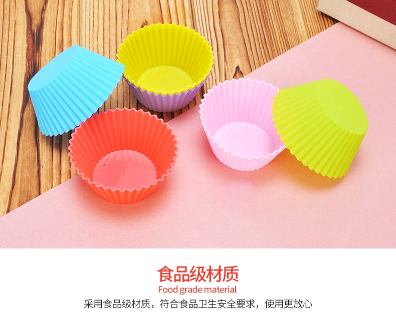 Nhiệt độ cao 6 cốc muffin silicone để làm khuôn bánh nhỏ dụng cụ làm bánh lò nướng trứng bánh tart thạch cốc - Tự làm khuôn nướng