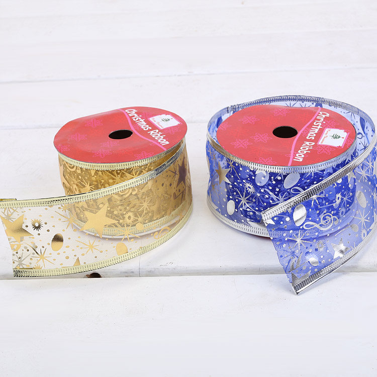 Running Deer Christmas Tree Pendant Webbing Webbing With Christmas Tree Decorations A Roll of 4 m Christmas Scene Placement