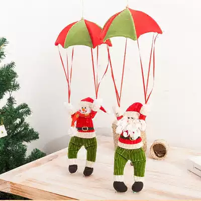 Christmas decorations Hanging parachute old man hanging ceiling decoration Christmas scene decoration