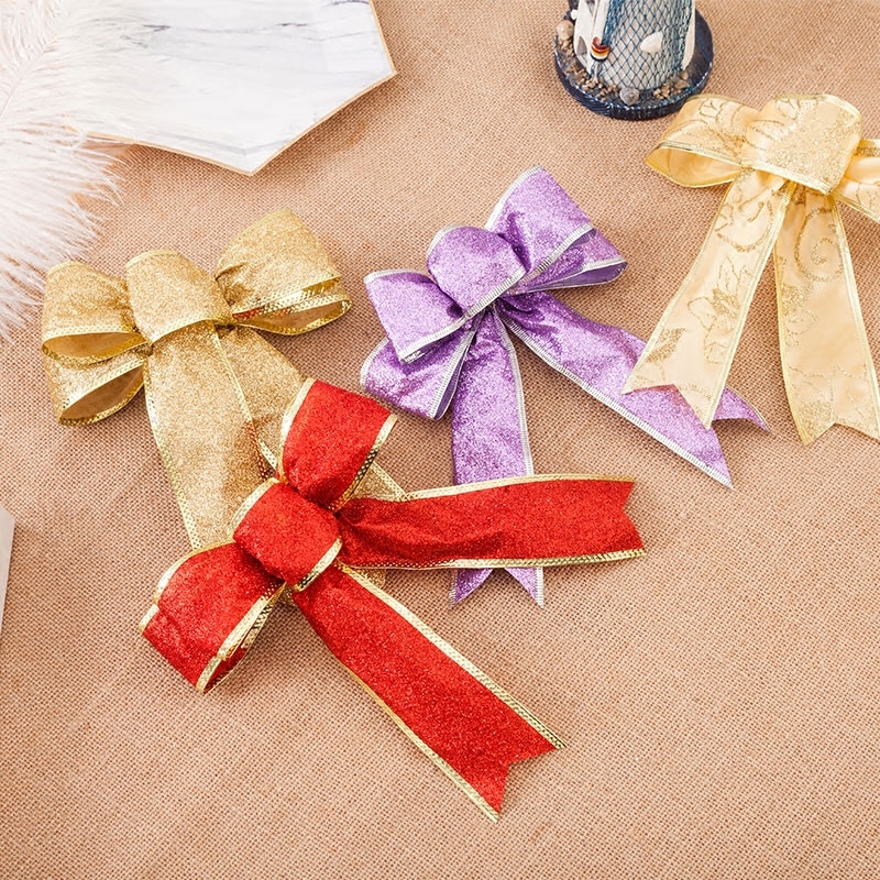 Christmas Butterfly Knot Decoration Phnom Penh Full Onion Pink Christmas Tree Flower Ring Decoration Accessories Pendant Christmas decorations