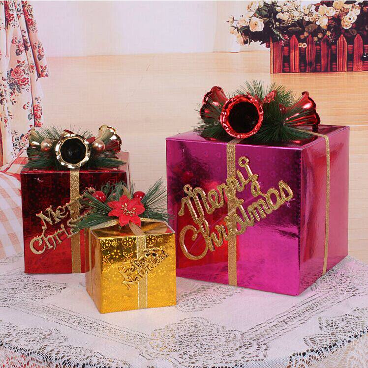 Running Deer Christmas Gift Box Packaging Boxes Christmas Items Christmas Gift Boxes Big Shop Window Decorations