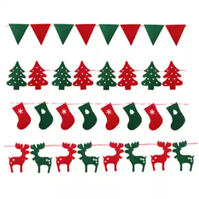 ben lu Christmas decorations arranged faujasite flag pull flag mall shop suspended ceiling flagging flags