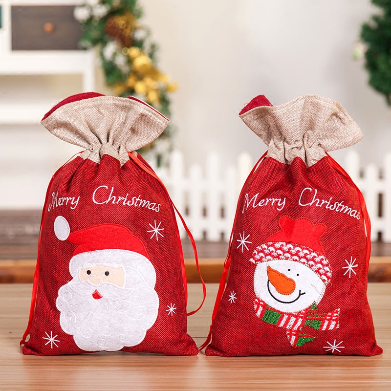 Christmas socks gift bag Christmas old man Snowman gift bag Gift bag Creative peace fruit packaging bag