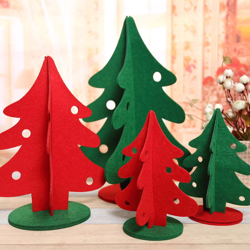 Running Deer Creative Cloth Art Christmas Tree Solid Christmas Tree Furnishing Christmas Decorations Unweaver Christmas Trees