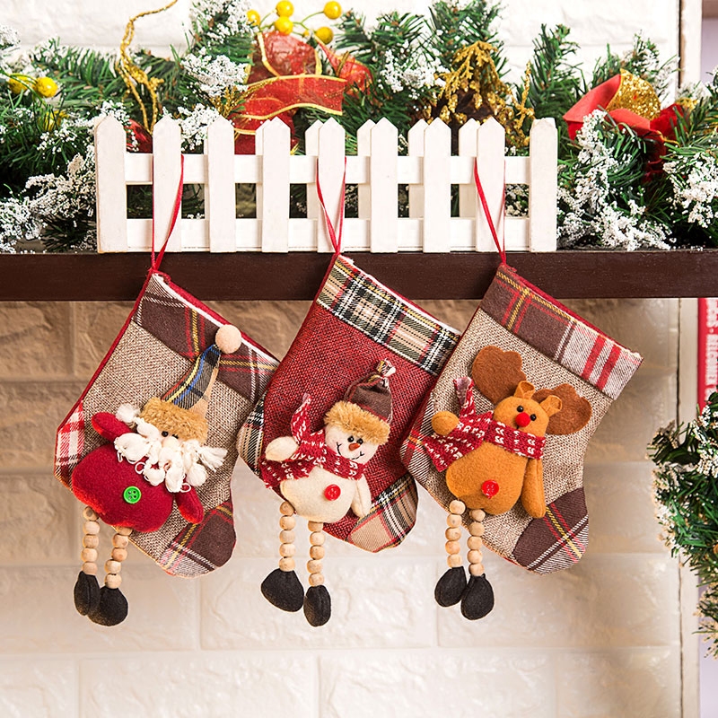 Running Deer Christmas Decorations Christmas Tree Decorations Elk Deer Snowman Christmas Socks Gift Bags The Christmas Socks Decorations