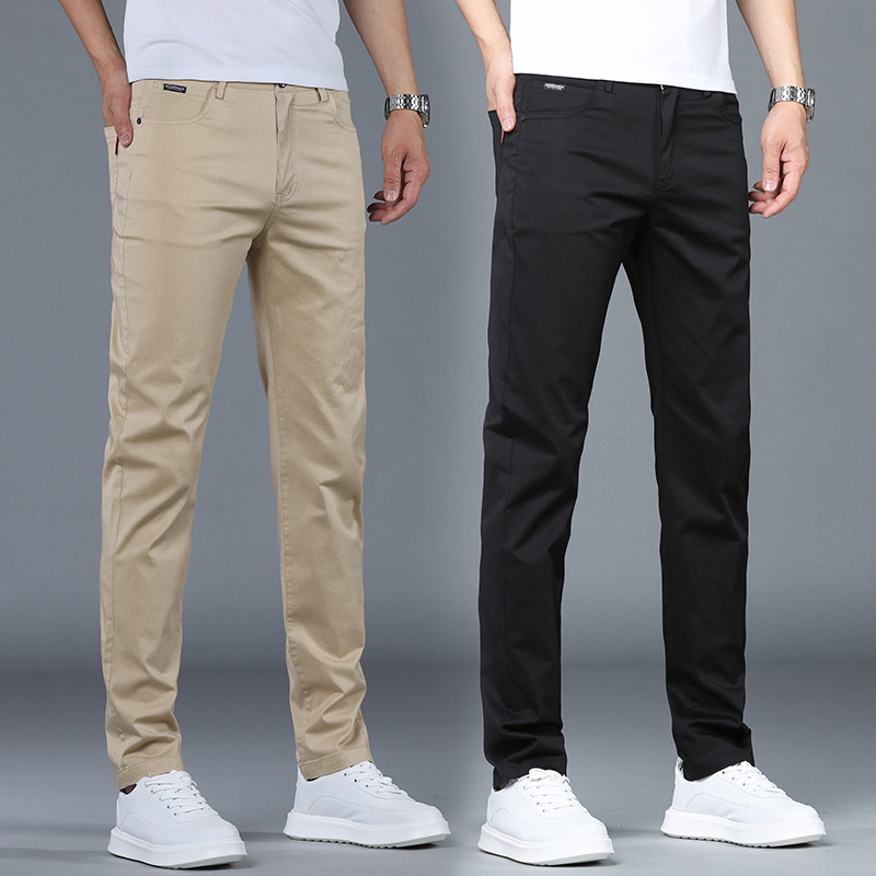 Men's Leisure Pants Summer Ice Fill Trousers Small Pants Boy Men Business Leisure Pants