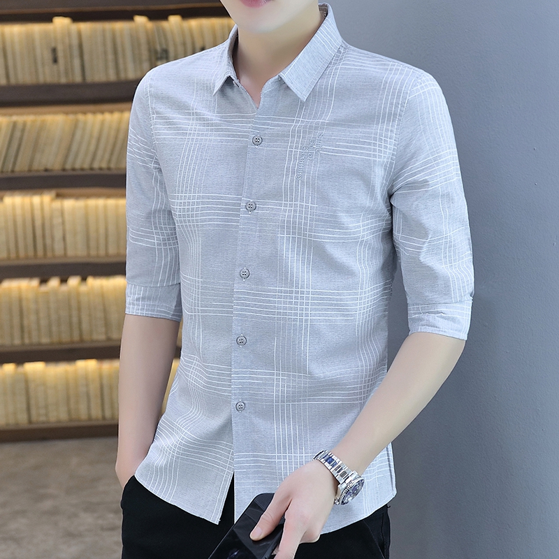 Shirt Man Short Sleeve Summer Thin Korean version Trend 50% Sleev-shirt Men's clothing Young casual men's sashimi