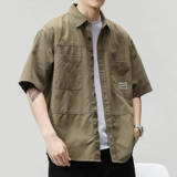 Летняя тонкая японская ретро трендовая весенняя рубашка, свободный крой