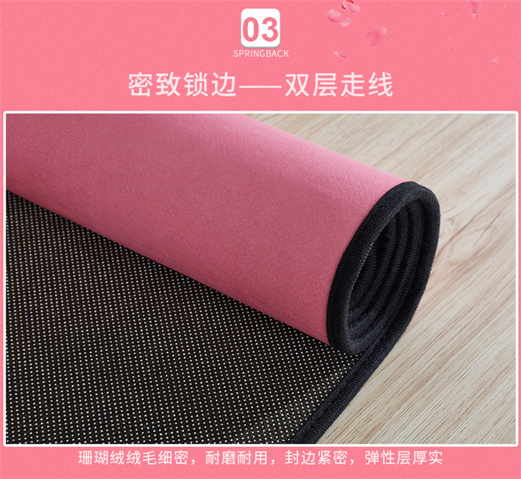 ins thiếu nữ ngủ tim giường thảm lát phòng trang trí phòng trẻ em dễ thương màu hồng lưới thảm sàn phòng khách màu đỏ - Thảm tham van phong