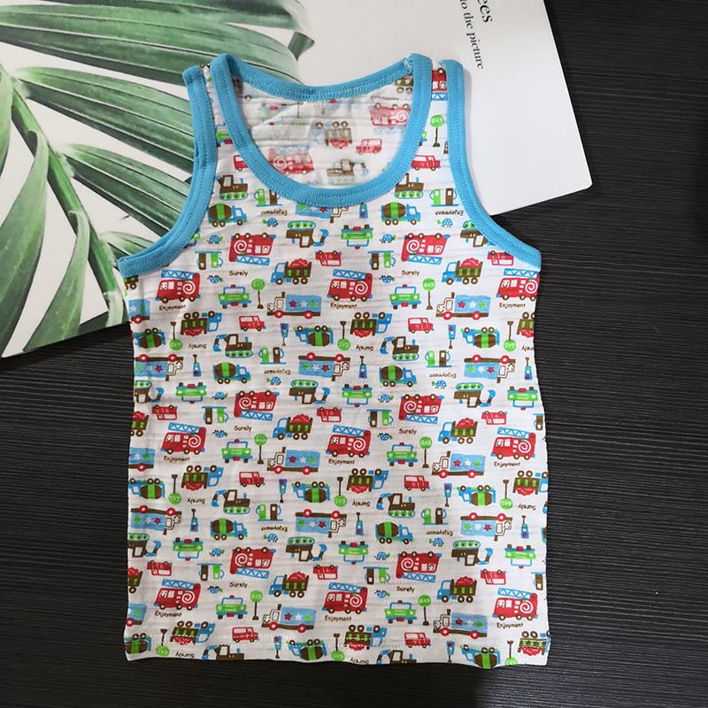 Nhật Bản nhân dân tệ đơn mùa hè childrens bông nhiều màu dễ thương vest 80-95 bãi chọn 3.