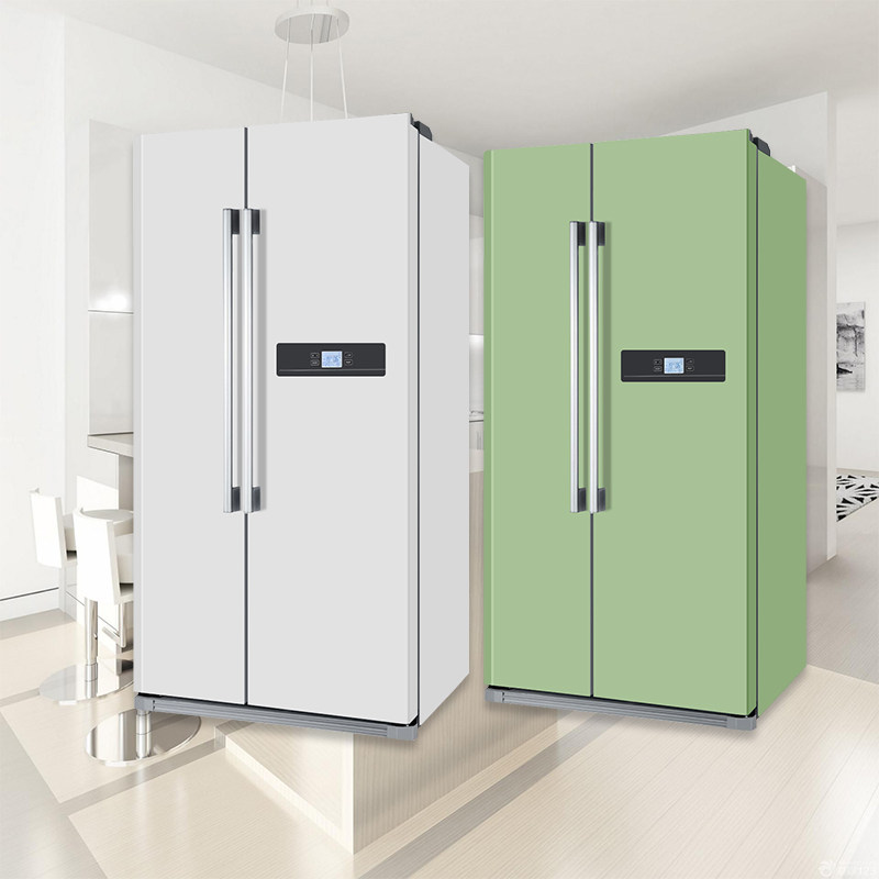 Self-adhesive fridge sticker full sticker double door renovated light lavish anti-water-cooled air conditioning overall cabinet washing machine Desktop changing adhesive film