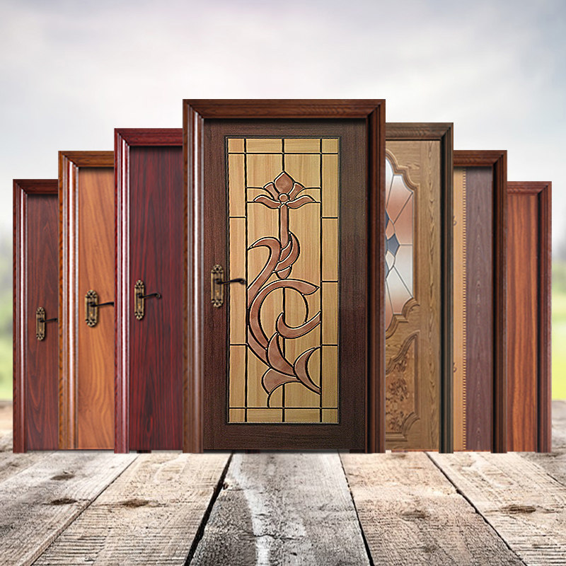 Door Stickers Furniture Wood Door Renovated Self-Adhesive Thickening Old Room Door Overall Cupboard Full Sticker Wall Paper Whole wood grain waterproof sticker