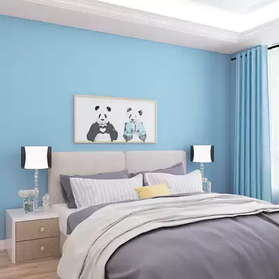 Solid color wall stickers modern simple environmental protection plain color wallpaper room bedroom living room warm self-adhesive wallpaper