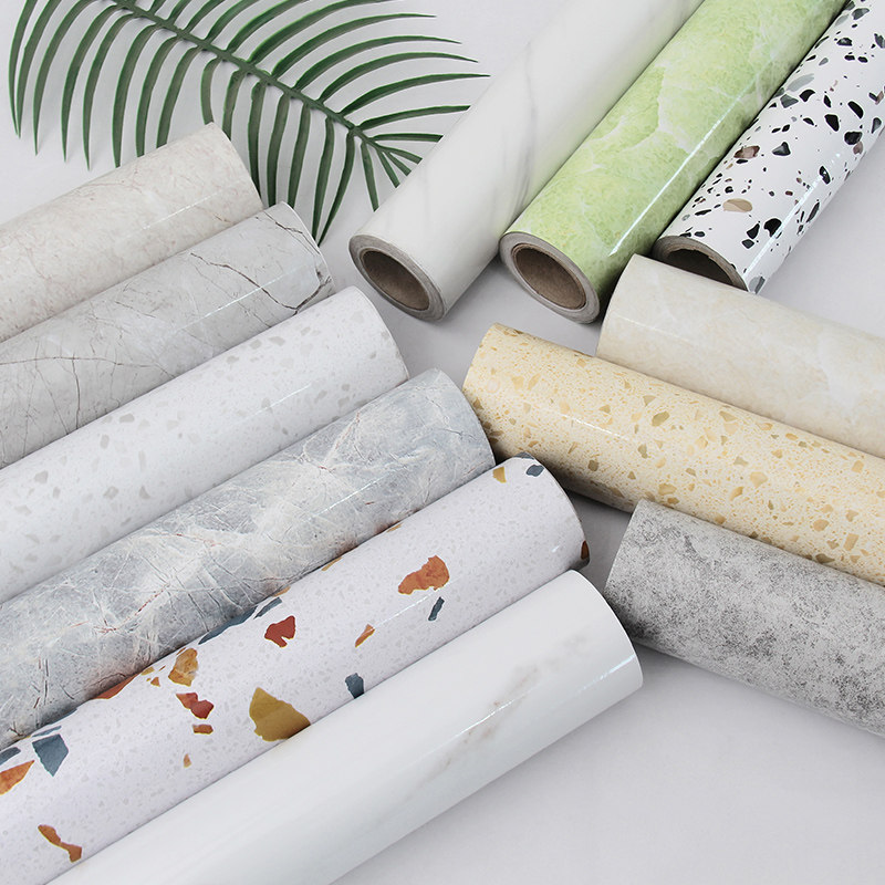 Self-adhesive kitchen wallpaper high temperature and moisture-proof kitchen oil-proof sticker waterproof marble wall sticker for integral cabinet stove