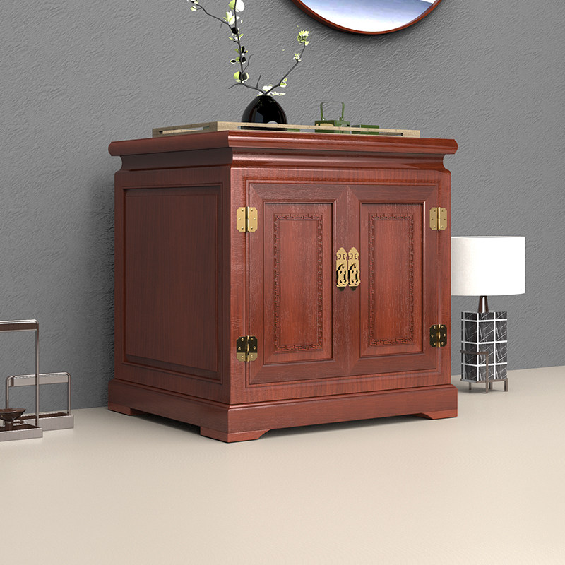 Tiger brand new Chinese solid wood red sandalwood safe invisible 55cm high hidden built-in official safe home anti-theft all-steel small smart living room bedroom bedside safe box