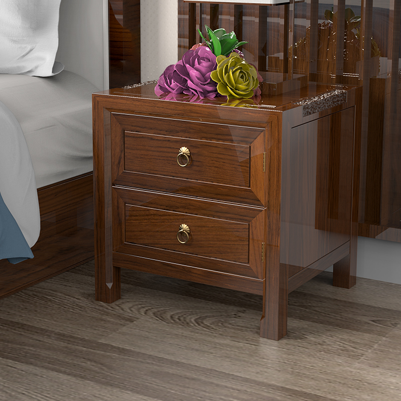 Tiger brand new Chinese style solid wood invisible safe bedside table 55cm high household small anti-theft fingerprint password new invisible smart safe box official flagship top ten brands of home storage
