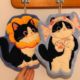Cute Cat Hand Towel Hanging Water Absorbent Quick-Drying Cartoon Cute