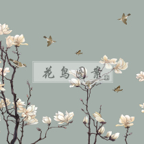  Flower and bird pattern