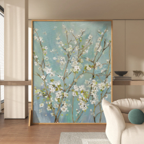 Screen partition living room mobile modern entrance door office block entrance bedroom decoration home apricot flower seat screen