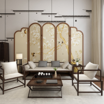  Modern simple Chinese screen partition living room folding mobile occlusion bedroom light luxury entrance household solid wood folding screen