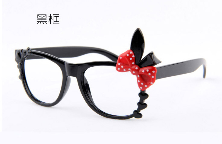 New super cute rabbit ears glasses frame baby glasses frame children's suit cool baby frame concave shape frame
