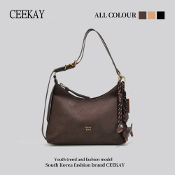 Ceekay Original Design Retro Textured Tote Bag for Women 2026 New Fashion Versatile Commuter Shoulder Crossbody Bag