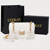 Ceekay Small Chanel-Style Quilted Chain Bag, High-Quality Niche Handbag, Women's Crossbody Bag, Trendy Small Bag This Year