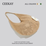 Ceekay, вместительная и большая плетеная сумка на одно плечо, летняя пляжная сумка через плечо
