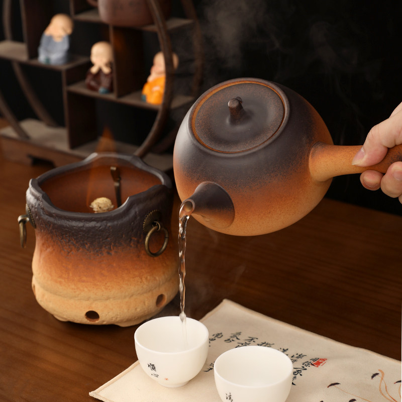Outdoor home Ceramic Alcohol Stove Cooking Tea BEAM BURNING KETTLE WINE FINE LAMP KUNG FU TEA SET CARBON OVEN TEAPOT SET GROUP