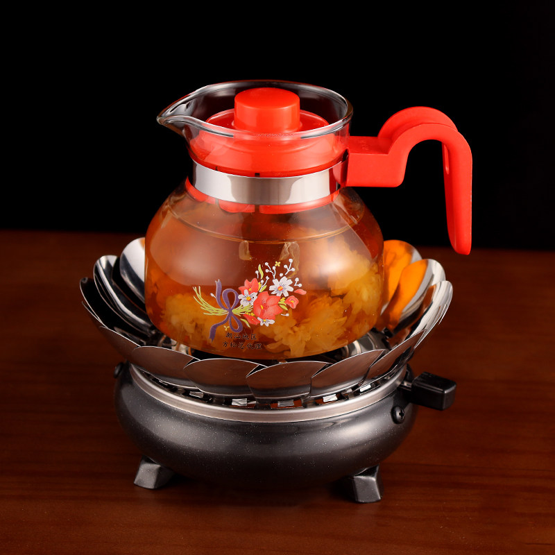 Solid Alcohol Stove Windproof Tea Oven Chaoshan Outdoor Portable Kung Fu Light Riding Heating Boiling Water Glass Pot Tea Set Whole Set