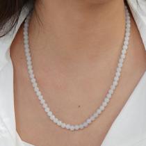 FS Jewelry White Ice Jade Necklace