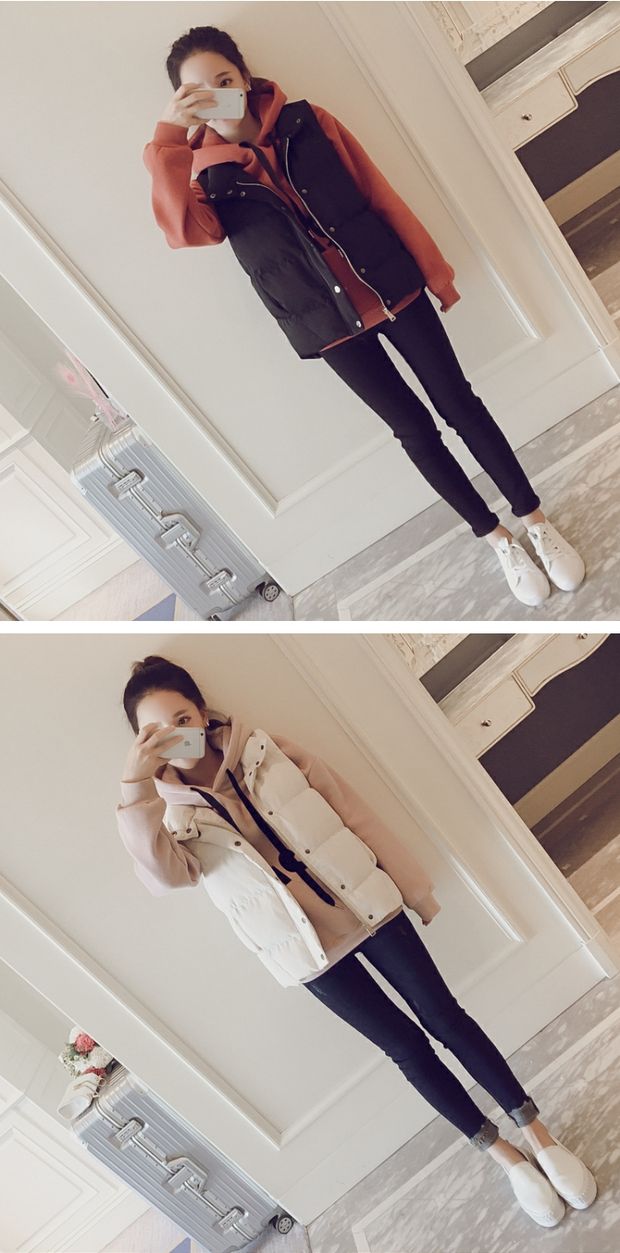 Áo len ngắn mùa thu đông 2018 nữ sinh viên Hàn Quốc mới mỏng áo khoác cotton dày ấm áp áo gió nữ đẹp