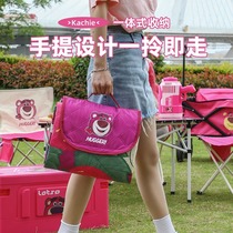 Strawberry Bear Picnic Thickened Camping Ground Mat Lawn Mat Moisture-proof Damp Cushion Portable Tent Outdoor Strawberry Bear