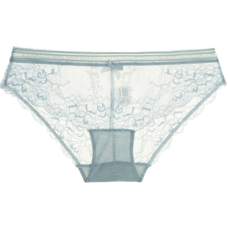 Incognito panties women's summer lace openwork low waist hot transparent briefs Sexy safety pants Thin and comfortable