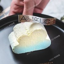 Bendable cake insert card baking logo dessert mousse label custom hot stamping acrylic transparent waterproof insert card