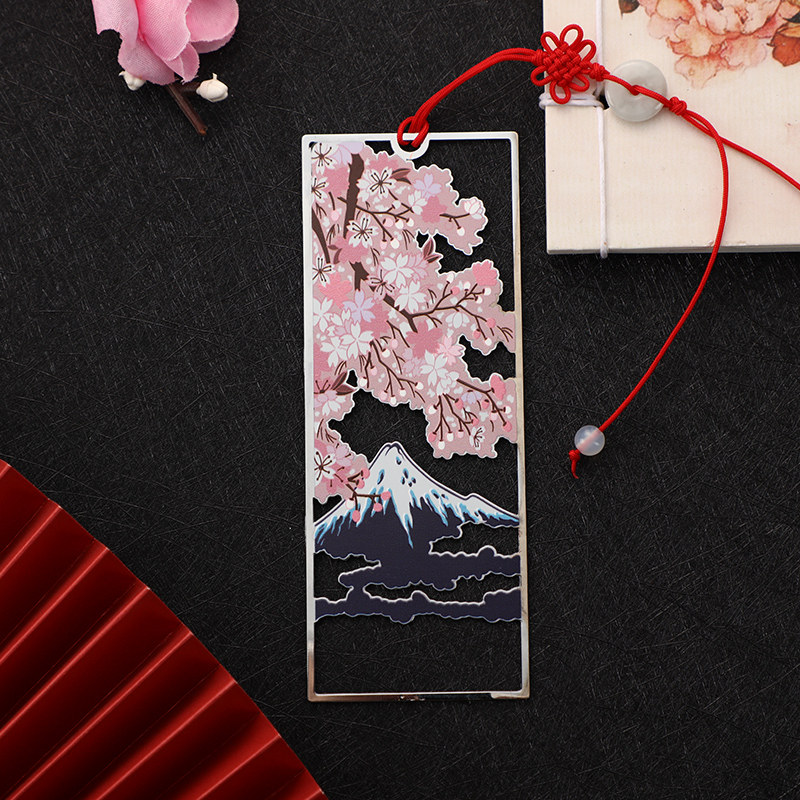 (Cherry Blossom) Metal bookmarking creative little frescoed students to customize gifts with classical Chinese style gifts