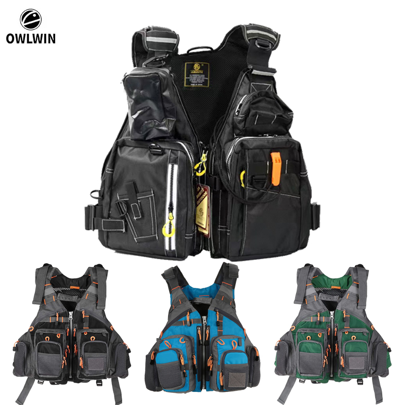 Fishing Vest with Multiple Pockets, Lightweight, High Buoyancy Life Jacket, Fly Fishing, Lure Fishing, Sea Fishing, Rock Fishing, Professional Vest