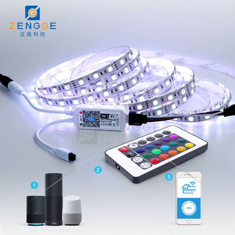 Mini LED light with controller mobile phone remote control RGBW lamp with color light bar WIFI control smart language support