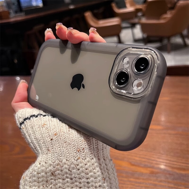 Suitable for Apple 15 Pro Max Phone Case, Arc Airbag, Simple Couple Style, iPhone 12 Pro Max Protective Case, 11 Full Coverage Anti-Drop, XS for Men and Women, Xr Transparent Plus, New High-End Feel, 15 Soft