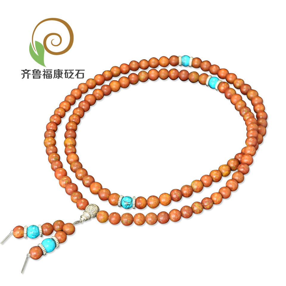 Natural 5A rich red Si Bin Bianstone hand chain rosary beads 108 Buddha beads hand chain health and health for men and women