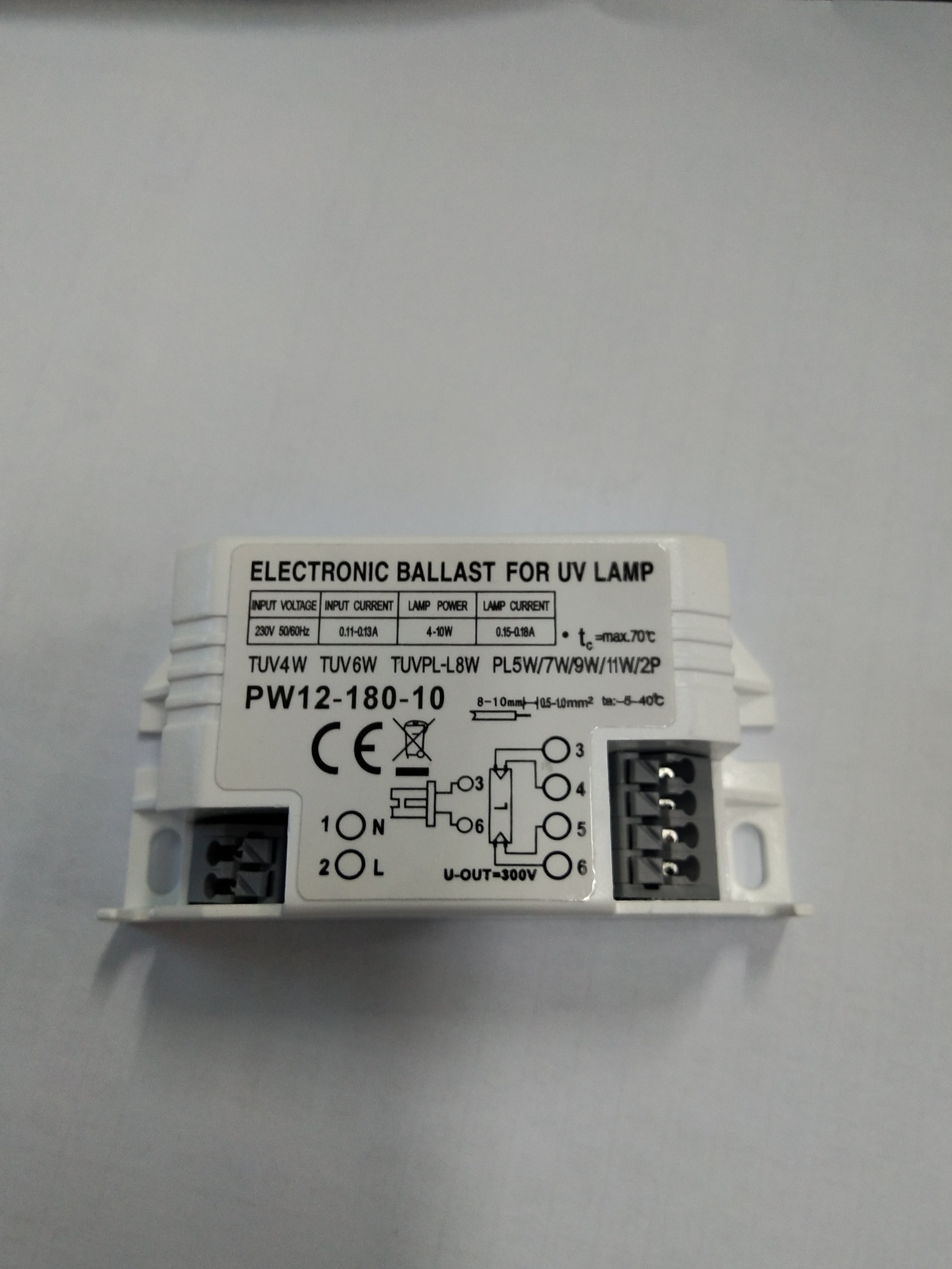 PW12-180-10电子镇流器  4W-6W 紫外线灯管镇流器