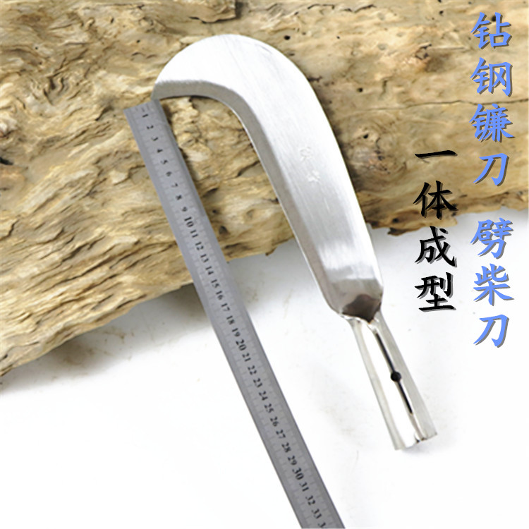Chrome steel outdoor agricultural garden crackling knife stainless steel hand forged tree knife hook sickle
