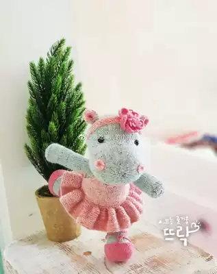 Brod needle wool knitting doll translation diagram Tutu hippo a set of pure text tutorial Chinese version explanation