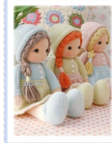 Young girl Littin body clothes hat pure words figurate Honey Fruits Garden Stick Needle Doll Weaving Notes