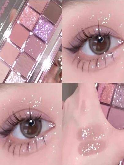 Jiaqi Recommends a Ten-Color Eyeshadow Palette with Shimmer, Matte, Fine Glitter, Taro Purple, Pure Desire, Low Saturation, Light Makeup, Earth Tones