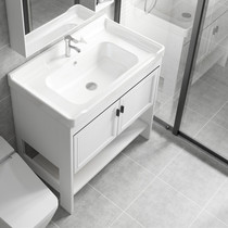 Wash basin ceramic integrated floor-standing washbasin cabinet combination small household bathroom balcony wash basin column Basin