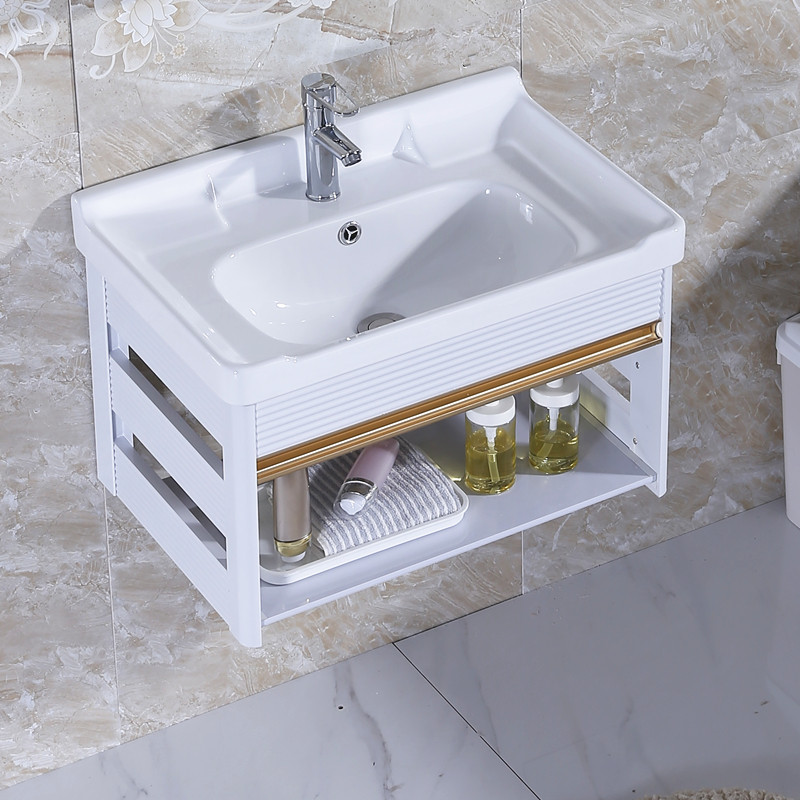 Space aluminum bathroom cabinet combination Small household powder room Ceramic sink sink sink plate Wash basin Simple and modern
