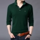 Playboy áo thun dài tay nam cotton ve áo polo trẻ trung cổ áo màu rắn áo sơ mi mỏng chạm đáy áo thun nam tay lỡ