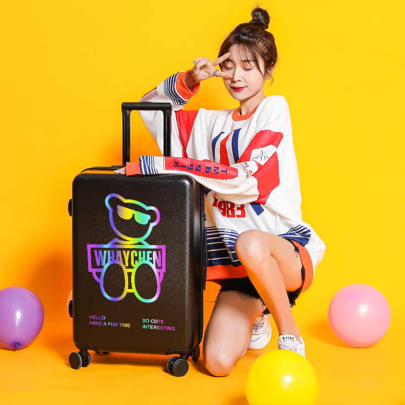 Cartoon cute trolley case 2020 new universal wheel 20 inch small suitcase 24 inch female student suitcase male